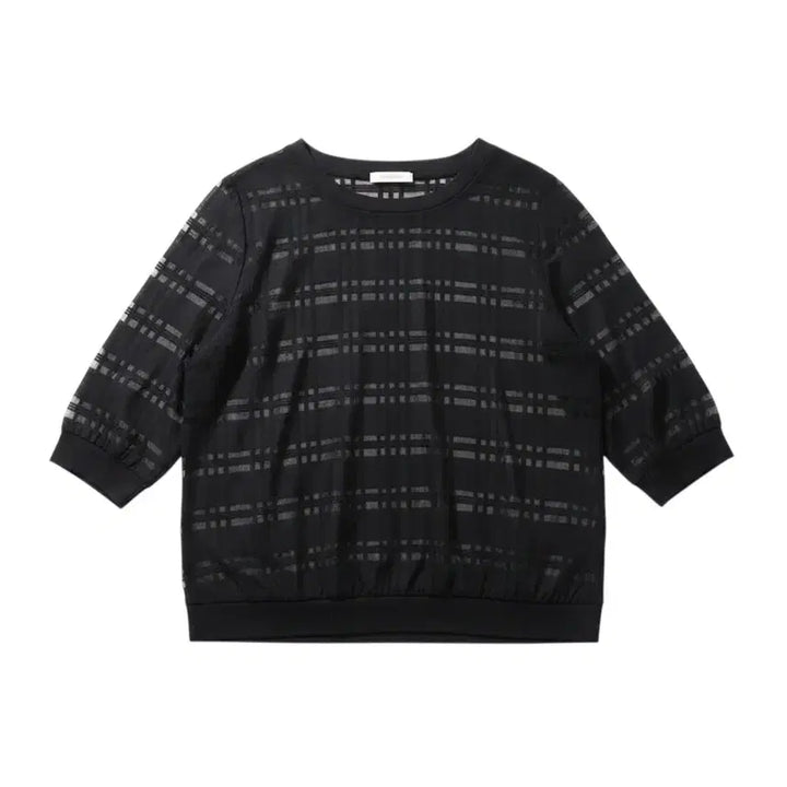 [BUNJANG] J.Bae Check See-Through Blouse Women&