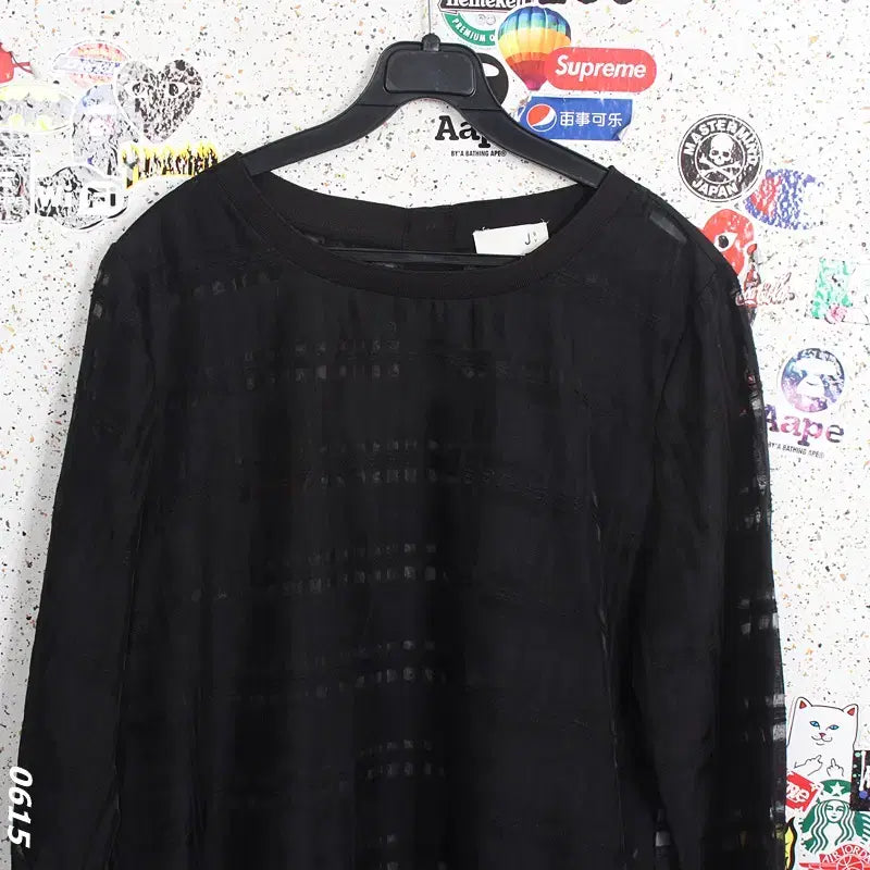 [BUNJANG] J.Bae Check See-Through Blouse Women&