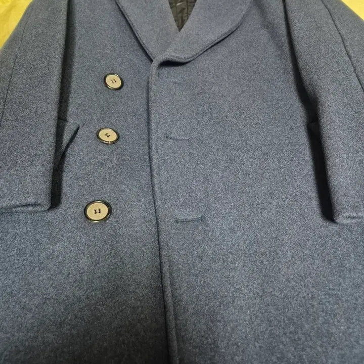 [BUNJANG] Solid Homme 14FW Mélange Blue Wool Coat Size 46 / 솔리드옴므 14fw 멜란지블루 코트