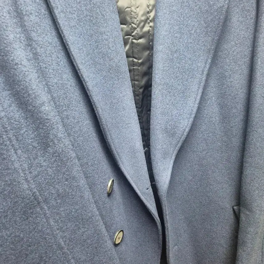 [BUNJANG] Solid Homme 14FW Mélange Blue Wool Coat Size 46 / 솔리드옴므 14fw 멜란지블루 코트