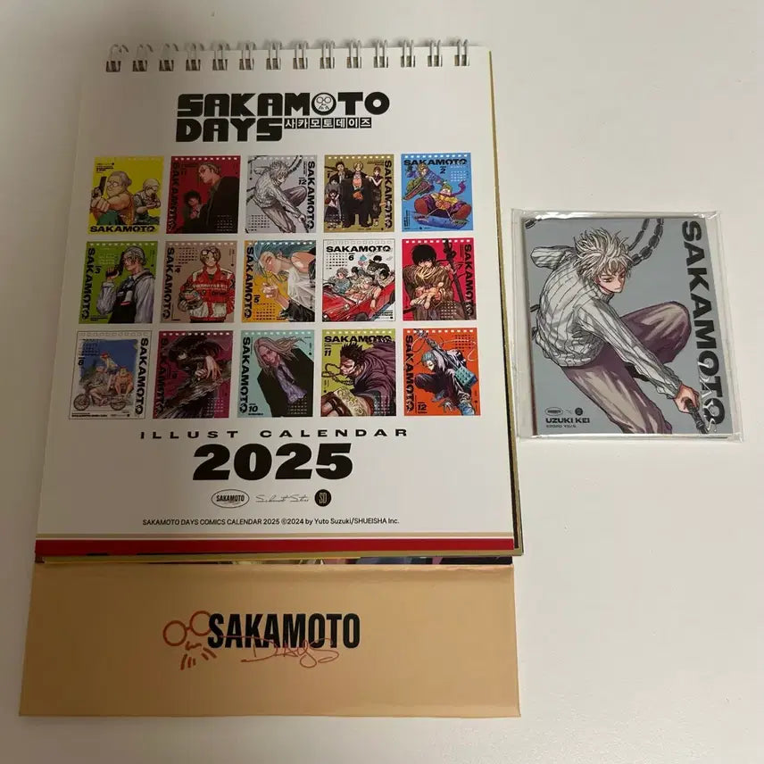 [BUNJANG] Sakamo Days 2025 Calendar with Illustration Stickers / 사카모토데이즈 사카데이 2025 달력 일러스트 스티커
