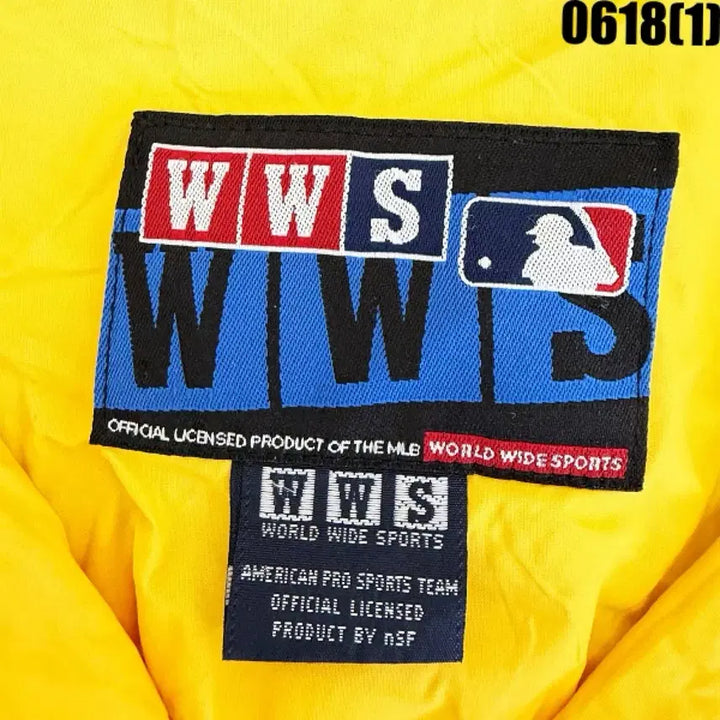 [BUNJANG] MLB San Francisco Giants Yellow Windbreaker Jacket (Size 95) / MLB 샌프란시스코 자이언츠 옐로우 바람막이 자켓 95
