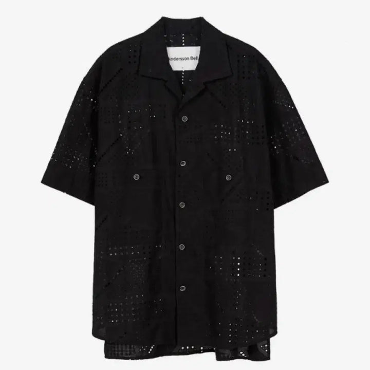 [BUNJANG] Andersson Bell Andrea Embroidery Cotton Open Collar Shirt S / [S]앤더슨벨 안드레아 엠보더리 코튼 오픈칼라 셔츠