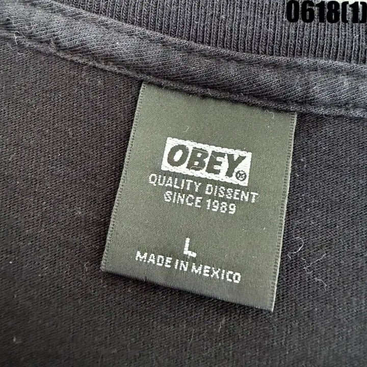[BUNJANG] OBEY Long Sleeve T-Shirt Black L / OBEY 오베이 긴팔 티셔츠 블랙 L