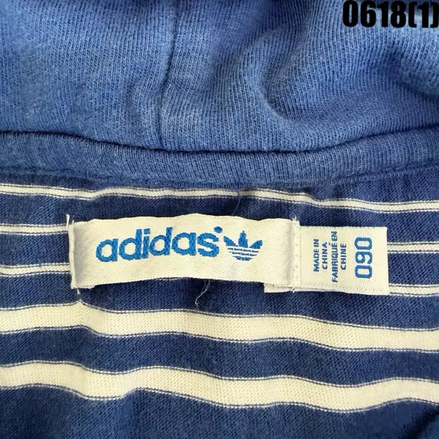 [BUNJANG] Adidas Hooded Vest Navy/White Stripe / 아디다스 후드 조끼 네이비/화이트 스트라이프 90
