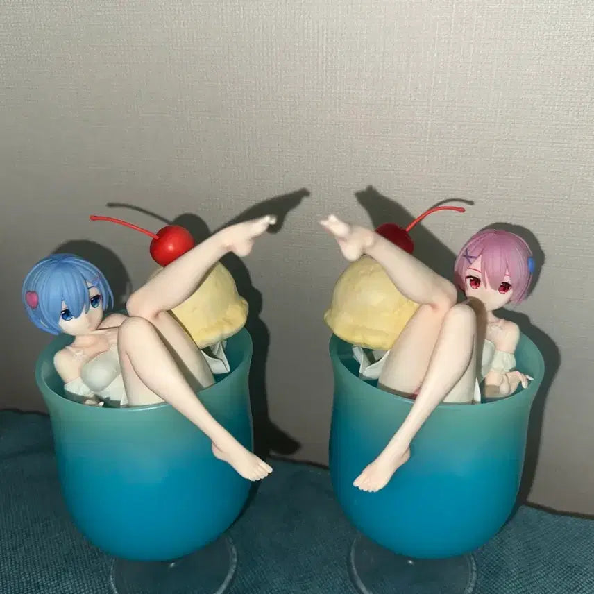 [BUNJANG] Re:Zero Rem Ram Cream Soda Bundle Set Figures / 렘람 크림소다 피규어 일괄 판매합니다