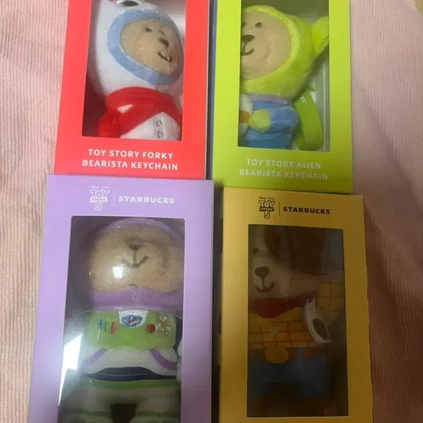 [SOLD OUT] 스타벅스 토이 스토리 포키 알린 버즈 우디 베어리스타 키체인 세트