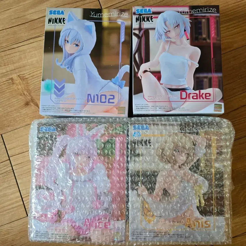 [BUNJANG] Sega Nikke 4 Types Figure Set (Alice, Drake, Anis, Ann) / 세가 니케 피규어 4종 엘리스 드레이크 아니스 앤