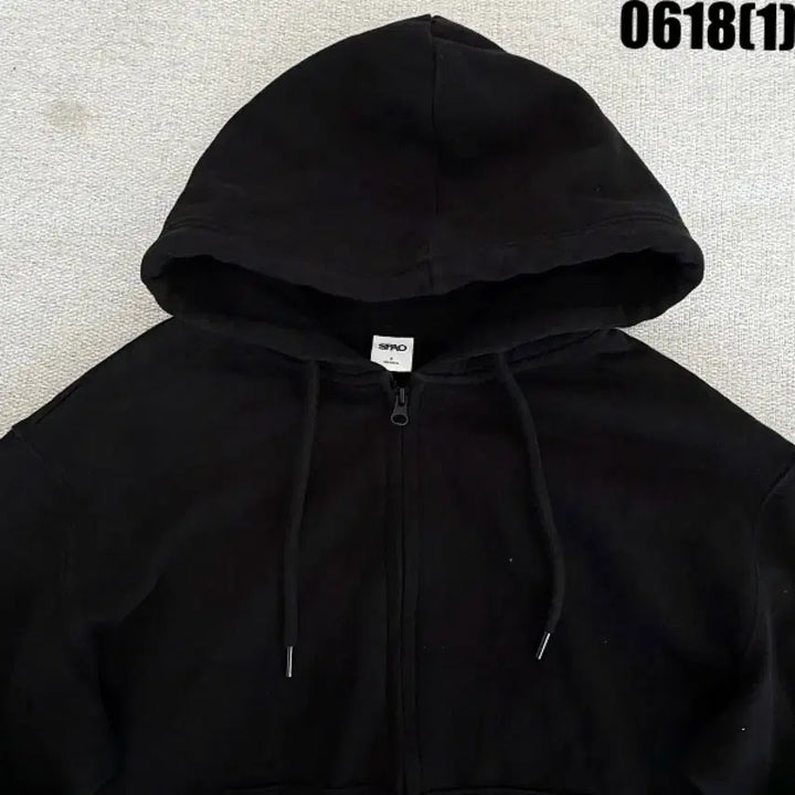 [BUNJANG] SPAO Basic Black Hoodie Zip-Up S / 스파오 기본 검정색 후드 집업 S