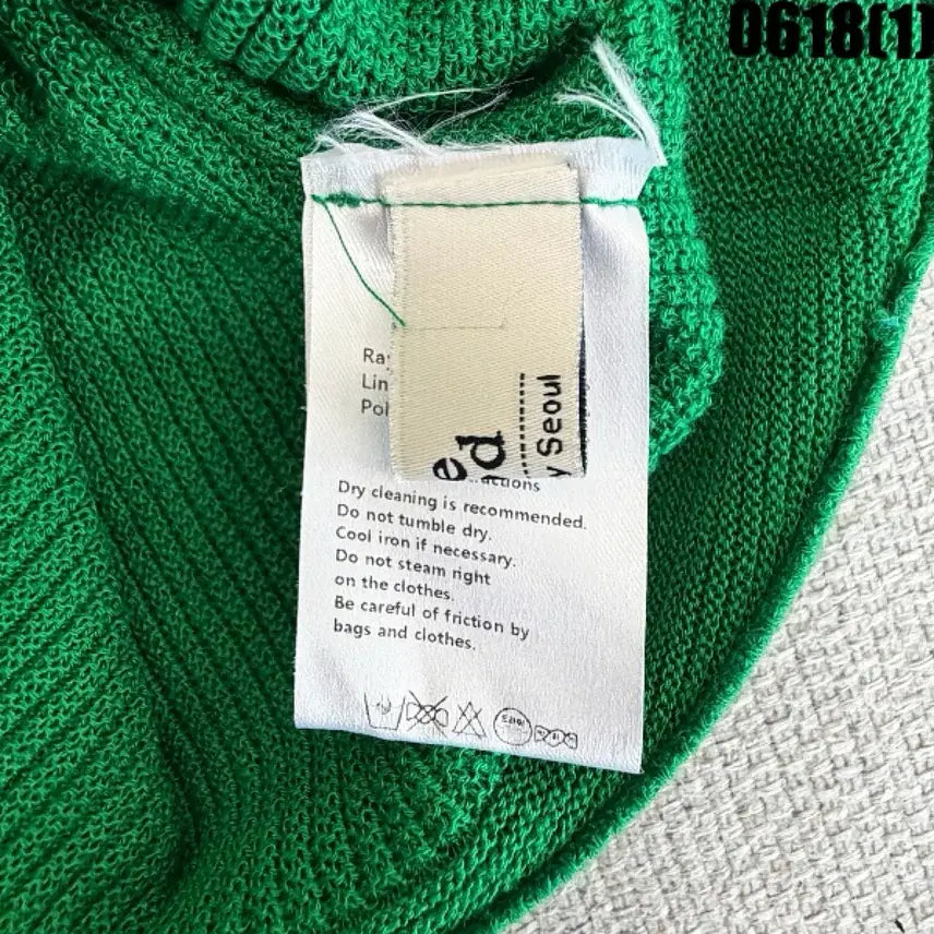 [BUNJANG] TheToday Knit Short Sleeve Green Free Size / 더투데이 니트 반팔 그린 F