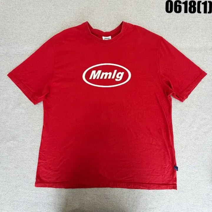 [BUNJANG] 88 Mmlg Oval Logo Short Sleeve T-Shirt Red L / 88 Mmlg 반팔티 레드 L