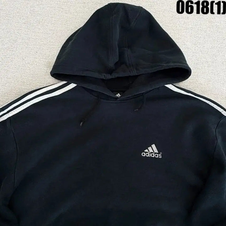 [BUNJANG] Adidas 3-Stripes Hoodie Black Size 105 / 아디다스 삼선 후드티 블랙 105