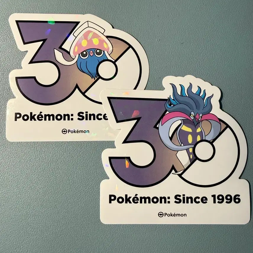 [BUNJANG] Pokemon 30th Anniversary Stickers - Okazing + Calamnaero / 포켓몬스터 30주년 스티커 - 오케이징 + 칼라마네로