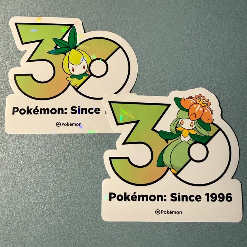 [BUNJANG] Pokemon 30th Anniversary Sticker - Chiril + Drefa / 포켓몬스터 30주년 스티커 - 치릴리 + 드레디어