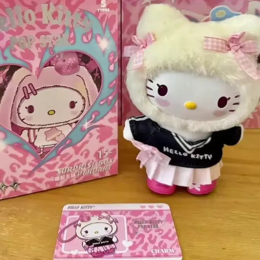 [BUNJANG] Sanrio Kitty Popstar Kkibubu Mascot Charm Zest Keyring / 키티 팝스타 키부부 마스코트  참 제스트 키링  산리오