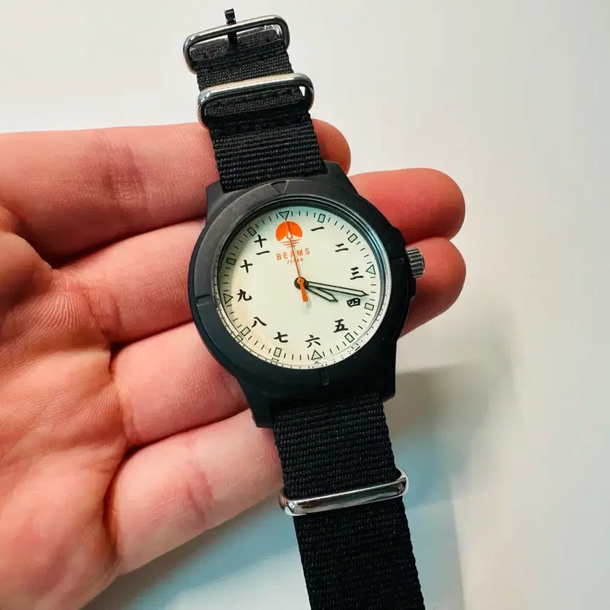 [BUNJANG] Beams Japan Kanji Index Cream Dial Tool Watch / 빔즈 재팬 한자 인덱스 크림다이얼 툴 워치 판매 (카시오, 세이코)