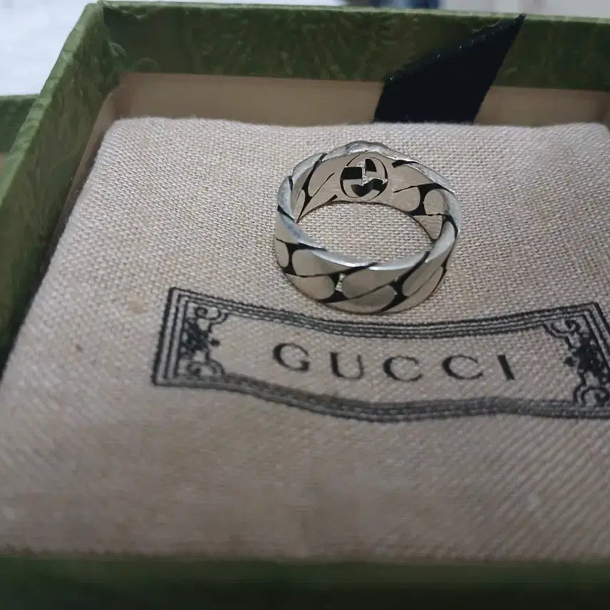 [BUNJANG] Gucci Interlocking G Silver Ring / 구찌 인터로킹 G 실버 반지