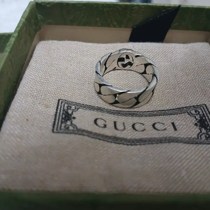 [BUNJANG] Gucci Interlocking G Silver Ring / 구찌 인터로킹 G 실버 반지
