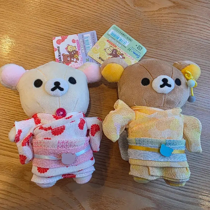 [SOLD OUT] 리락쿠마, 코리락쿠마 기모노 유카타 키링 세트