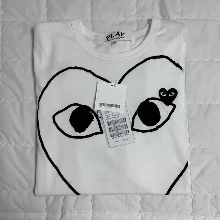 [BUNJANG] Comme des Garçons Black Heart T-Shirt Size L / 꼼데가르송 블랙 하트 티셔츠