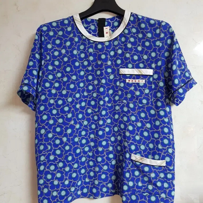 [BUNJANG] Marni Silk Blend Short Sleeve Blouse T-Shirt / 마르니 실크 블라우스 반팔 티셔츠