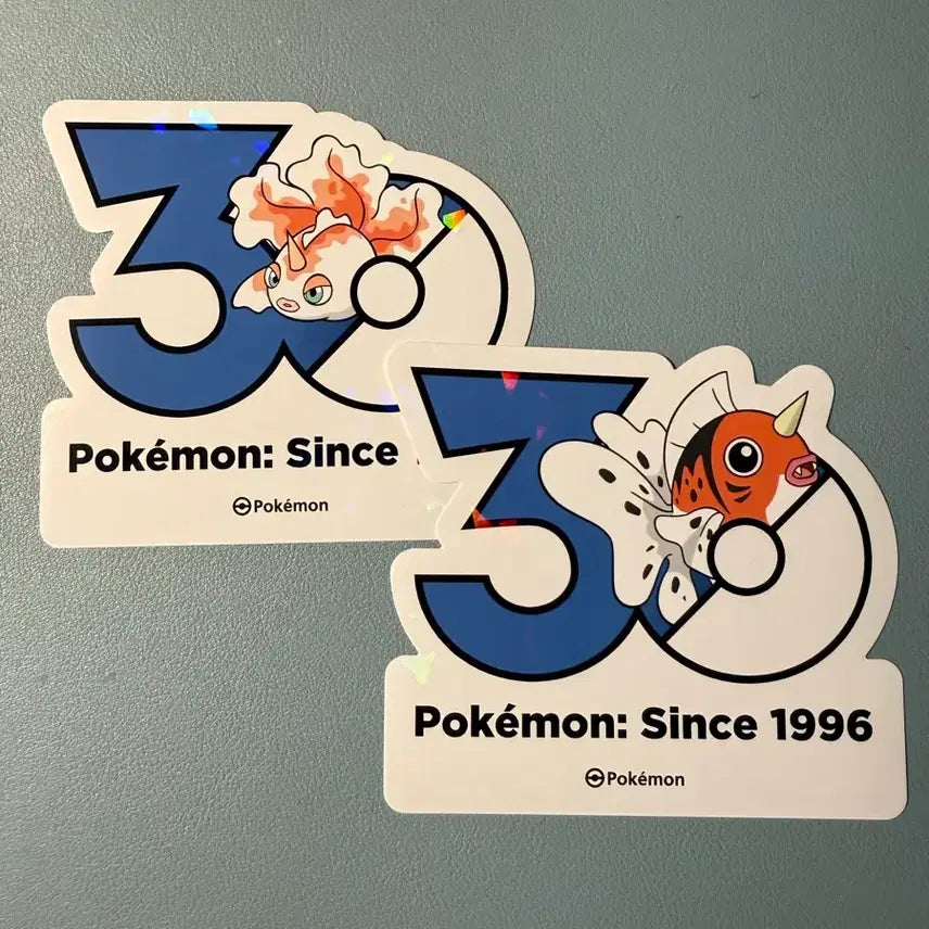 [BUNJANG] Pokemon 30th Anniversary Sticker - Kounchi + Wangkounchi / 포켓몬스터 30주년 스티커 - 콘치 + 왕콘치