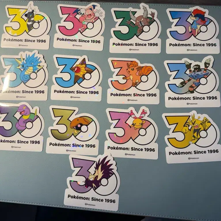 [BUNJANG] Pokemon 30th Anniversary Sticker Bundle (Keldeo, Vulpix, Kingdra, Mismagius, etc.) / 포켓몬 30주년 스티커 일괄 (케르디오,식스테일,킹드라,무우마직 등)