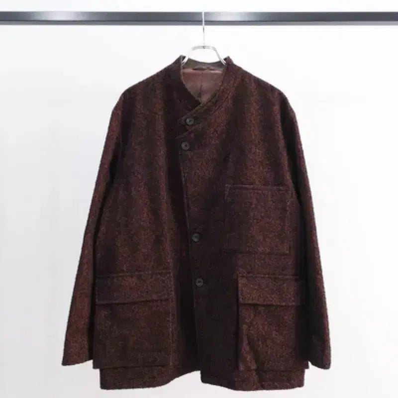 [BUNJANG] Ulterior Cotton Baby Alpaca Tweed S/C Jacket Black Brown Size 4 / [4] ULTERIOR 코튼 베이비알파카 트위드 S/C 자켓 울테리어