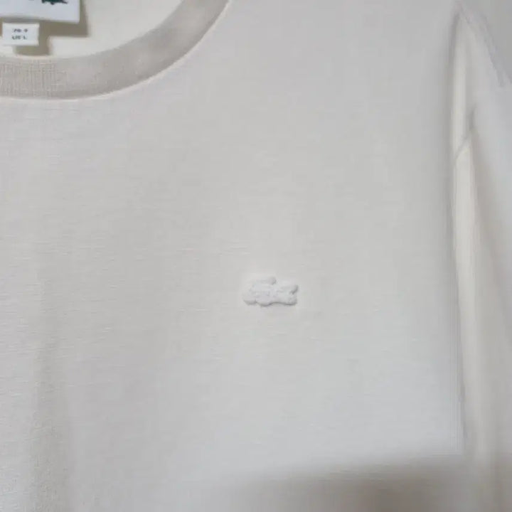 [BUNJANG] Lacoste Milano Round Long Sleeve T-Shirt White Size 100 / 라코스테 밀라노 라운드 긴팔티 100 @@