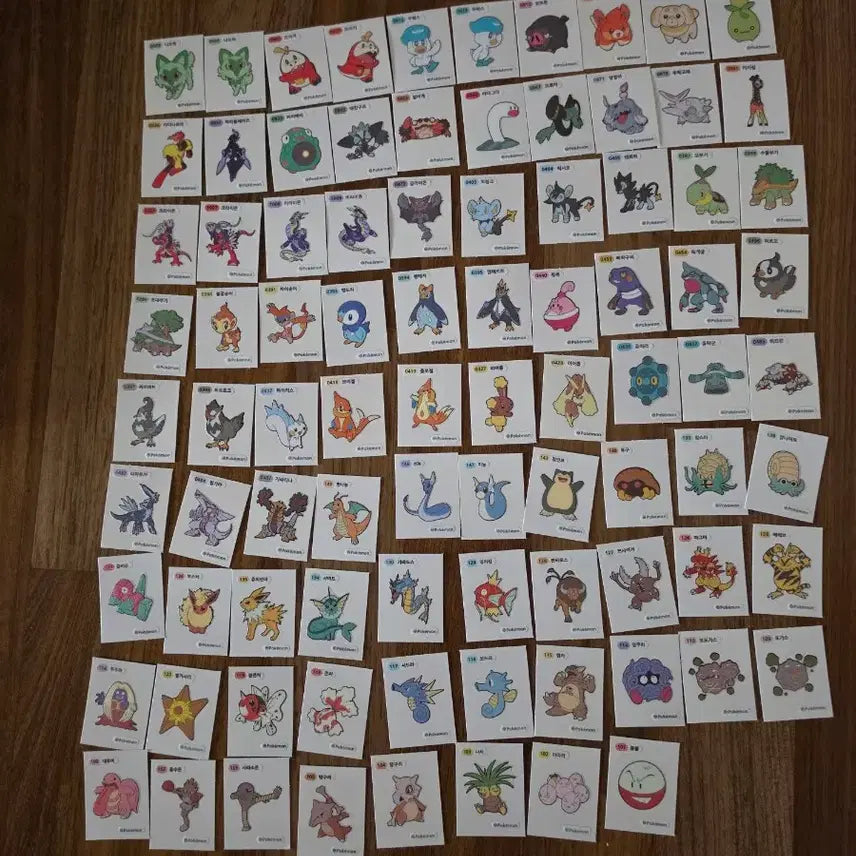 [SOLD OUT] 포켓몬 띠부씰 4, 9세대 53종과 1세대뒷번호35종을 일괄 판매합니다