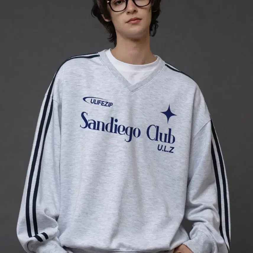 [BUNJANG] San Diego Club Sweatshirt + Semi-Oversized T-Shirt / 산디에고 클럽 맨투맨+세미오버반팔 판매