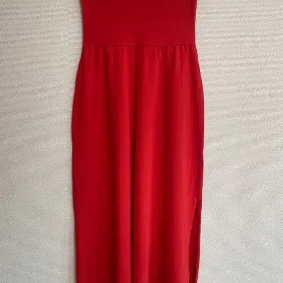 [BUNJANG] Padma Jeju Red A-Line Long Skirt / 파드마제주 레드 롱 스커트