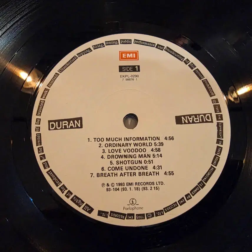 [SOLD OUT] 듀란듀란 Duran Duran " 웨딩앨범 " 개봉 LP (Mint)