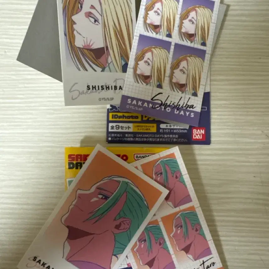 [BUNJANG] Sakamoto Days Taro &amp; Shishiba ID Photo Set / 사카모토데이즈 Id포토 시시바, 타로 일괄