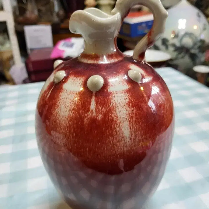 [BUNJANG] Zhonghua Junyao Copper Red Glaze Kettle Vase - Antique Ceramic / 요변동홍유물병형주전자도자기