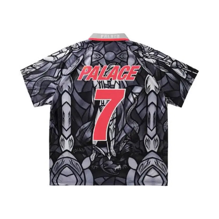 [BUNJANG] Palace x Nike England Short Sleeve Soccer Jersey Pewter Grey Bright Crimson / 팔라스 x 나이키 잉글랜드 숏슬리브 사커 저지 퓨터 그레이 브라이트 크림
