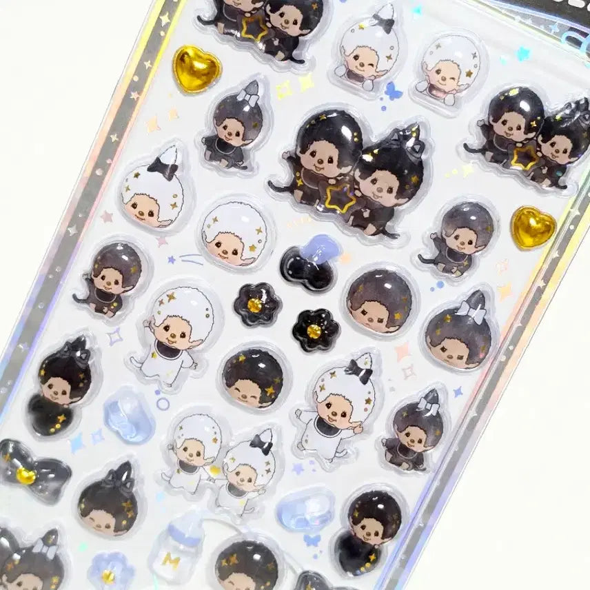 [BUNJANG] Monchhichi Uruuru Pop Seal Bonbon Sticker 3D / 몬치치 우루츄루 팝 씰 봉봉스티커 3d 입체스티커