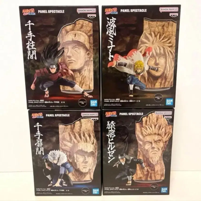 [BUNJANG] Naruto Panel Spectacle Hokage 4-Figure Bundle Set (Sealed) / 나루토 패널 스펙터클 호카게 4종 일괄