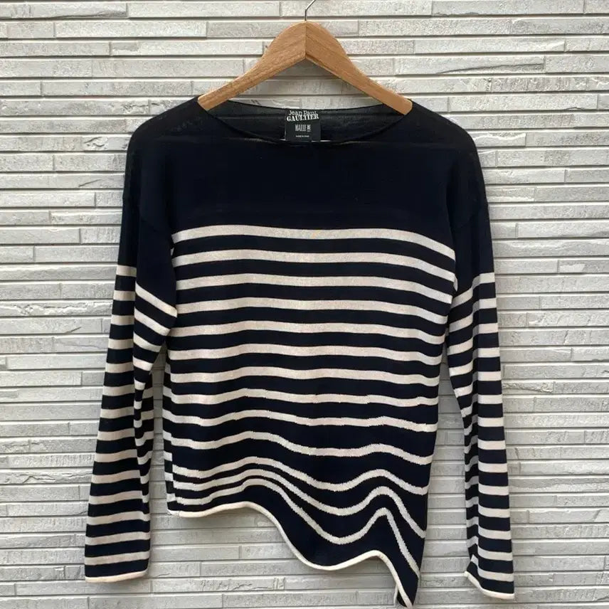 [BUNJANG] Jean Paul Gaultier Wave Stripe Knit / 장폴고티에 웨이브 스트라이프 니트