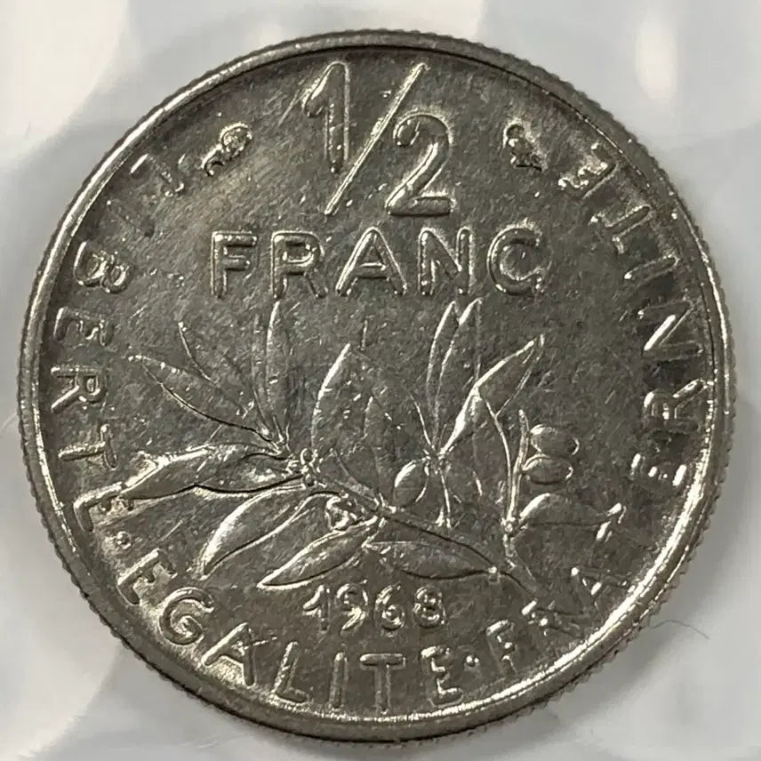 [SOLD OUT] 1968년 프랑스 하프프랑 동전 D419