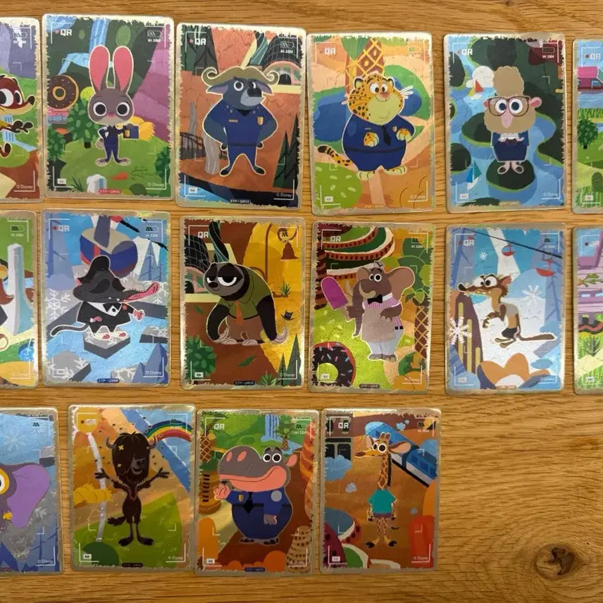 [BUNJANG] Zootopia Happy City QR Card Set (16 Types) Bundle / 주토피아 컬렉션 카드 행복의 도시 QR 16종 일괄