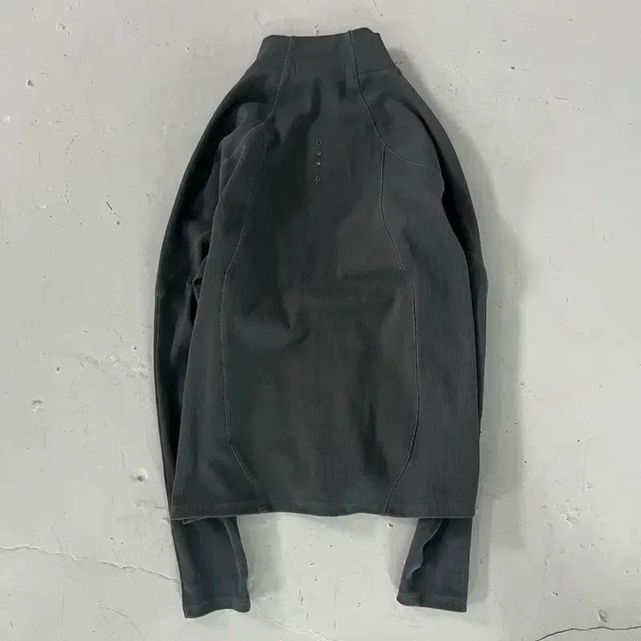 [BUNJANG] Plastic Product MPa Ribbed Zip Jacket (Charcoal) / 플라스틱프로덕트 MPa RIBBED ZIP JACKET (CHARCOAL