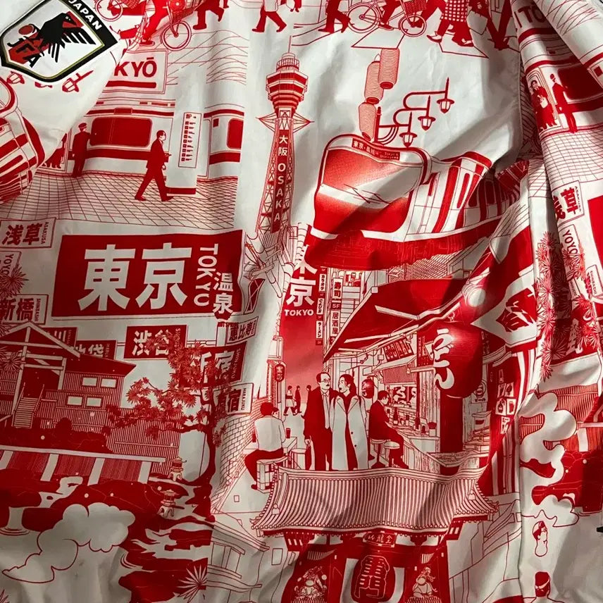 [BUNJANG] Adidas Reversible Anime Cartoon Style Zip-Up Windbreaker / 아디다스 양면 애니 만화풍 집업 바람막이 희귀 집업