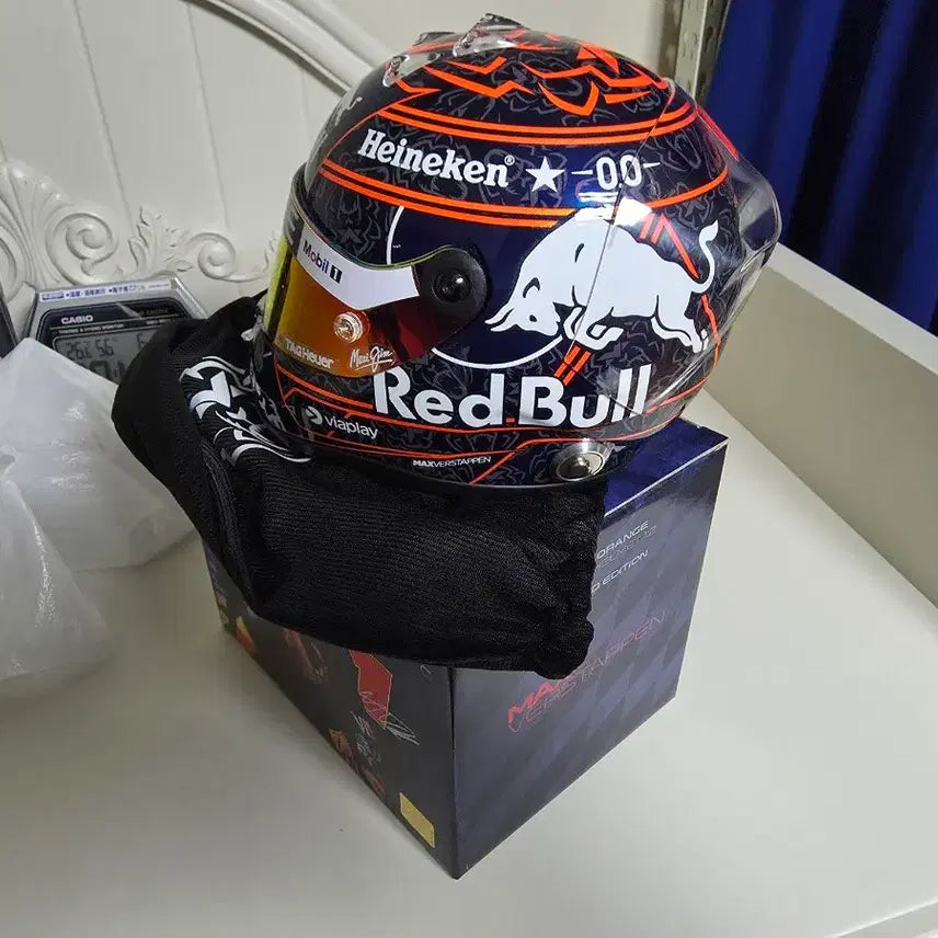 [BUNJANG] Max Verstappen Red Bull 2025 Orange Lion Helmet 1:2 Scale / F1 레드불 막스 베르스타펜 1:2 오렌지 라이언 헬멧 2025 한정판