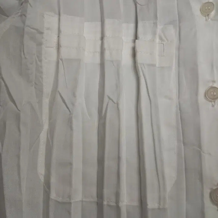 [BUNJANG] Issey Miyake White Polyester Pleated Shirt / 이세이미야케 화이트 폴리에스터 남방