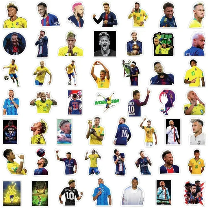[BUNJANG] Neymar Waterproof Sticker Pack (50 pcs) / 50장)네이마르 고급방수 스티커 / 고화질 월드컵 축구 선수 대용량