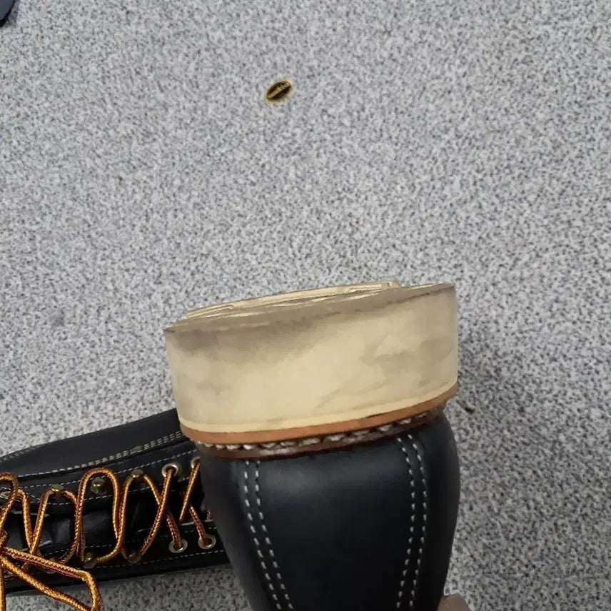 [BUNJANG] Thorogood Monkey Boots Black Leather Orange Laces Size 250 / 쏘로굿 몽키부츠 250