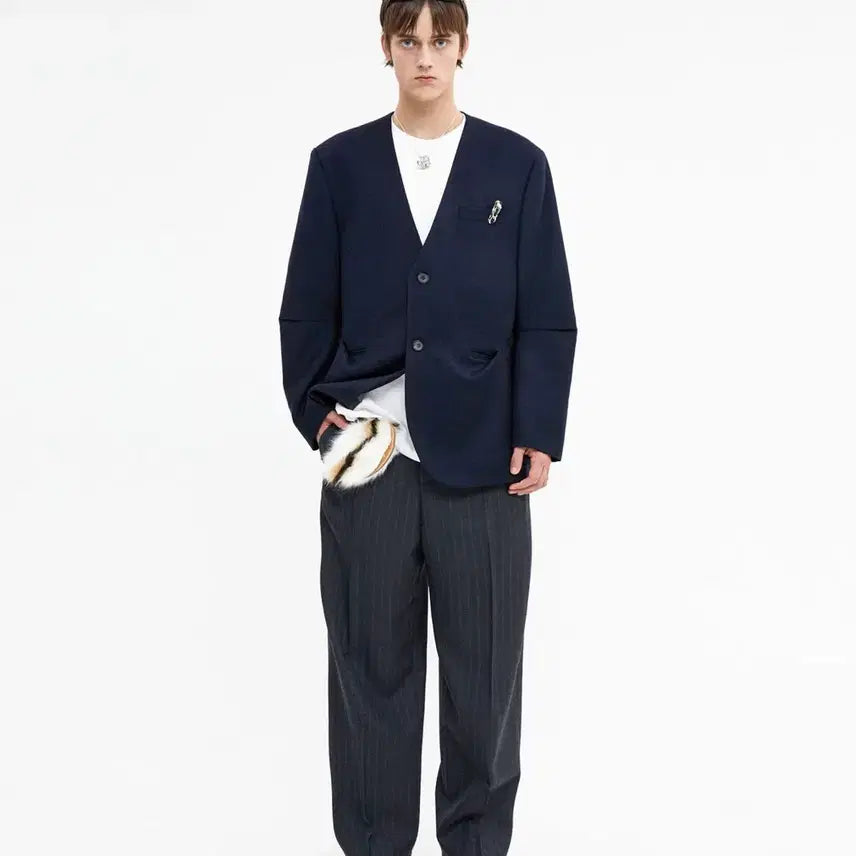 [BUNJANG] Ader Error Ortei Blazer Navy Jacket / 아더에러 Ortei blazer navy 자켓