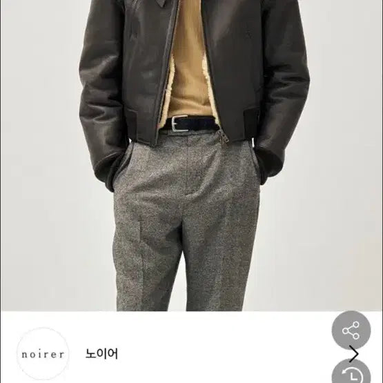 [BUNJANG] Kang Noir Lambs Sheepskin Shearling Mustang Blouson Size 50 New / 깡 노이어 램스 슈렁큰 무스탕 블루종 50 새상품