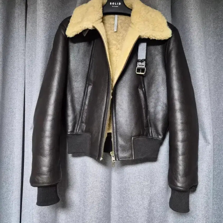 [BUNJANG] Kang Noir Lambs Sheepskin Shearling Mustang Blouson Size 50 New / 깡 노이어 램스 슈렁큰 무스탕 블루종 50 새상품